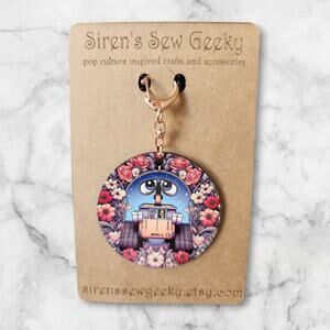 Wall-E robot floral Keychain bag clip Disney